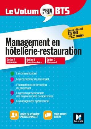 Cover image: Le Volum' BTS - MHR - Management de l'hôtellerie-restauration - Révision et entraînement 9782216153398