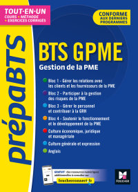Cover image: PrépaBTS - BTS Gestion de la PME - Toutes les matières - Révision et entrainement 9782216154968