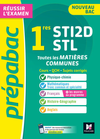 Cover image: Prépabac 1re STI2D/STL - Toutes les matières communes - Cours et entraînement contrôle continu 2026 9782216164301