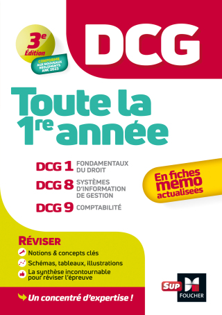 Cover image: DCG - Toute la 1ère année du DCG 1, 8, 9 en fiches - Révision  2025-2026 9782216171583