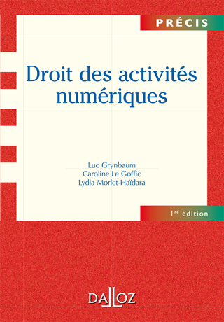 Cover image: Droit des Activités Numériques 9782247076079