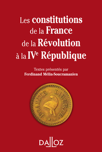 Cover image: Les constitutions de la France de la Révolution à la IVe République 9782247082247