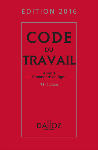 Cover image: Code du travail 2016 9782247159703