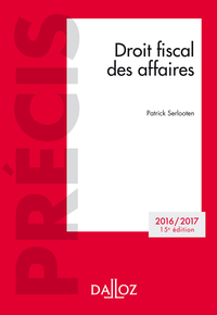 Cover image: Droit fiscal des affaires. Edition 2016/2017 9782247162239