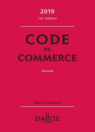 Cover image: Code de commerce 2019, annoté 9782247177424