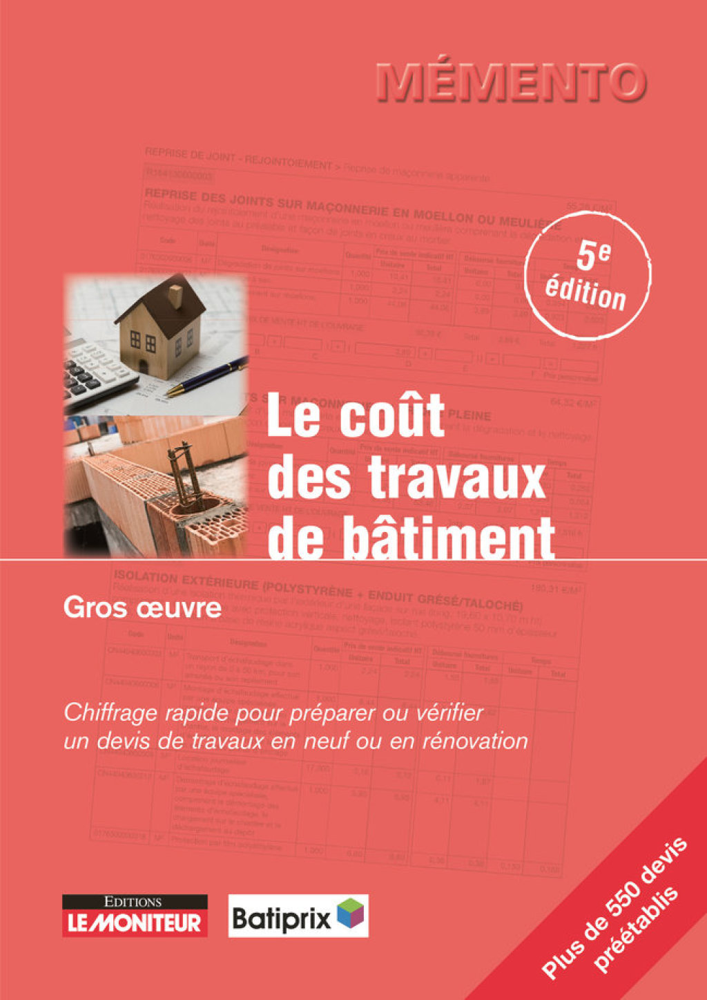 Le coût des travaux de bâtiment – Gros oeuvre 5th Edition
