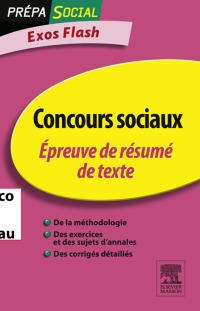 Cover image: Concours sociaux Épreuve de résumé de texte 3rd edition 9782294711473