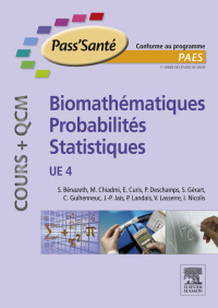 Imagen de portada: Biomathématiques - Probabilités - Statistiques (Cours + QCM) 9782294715266