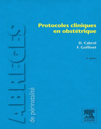 Imagen de portada: Protocoles cliniques en obstétrique 4th edition 9782294735271