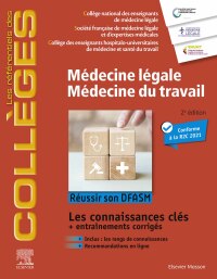 Immagine di copertina: Médecine légale - Médecine du travail 2nd edition 9782294776489