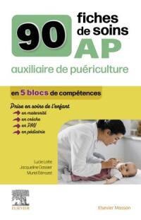 Immagine di copertina: 90 fiches de soins  AP auxiliaire de puériculture 4th edition 9782294782381