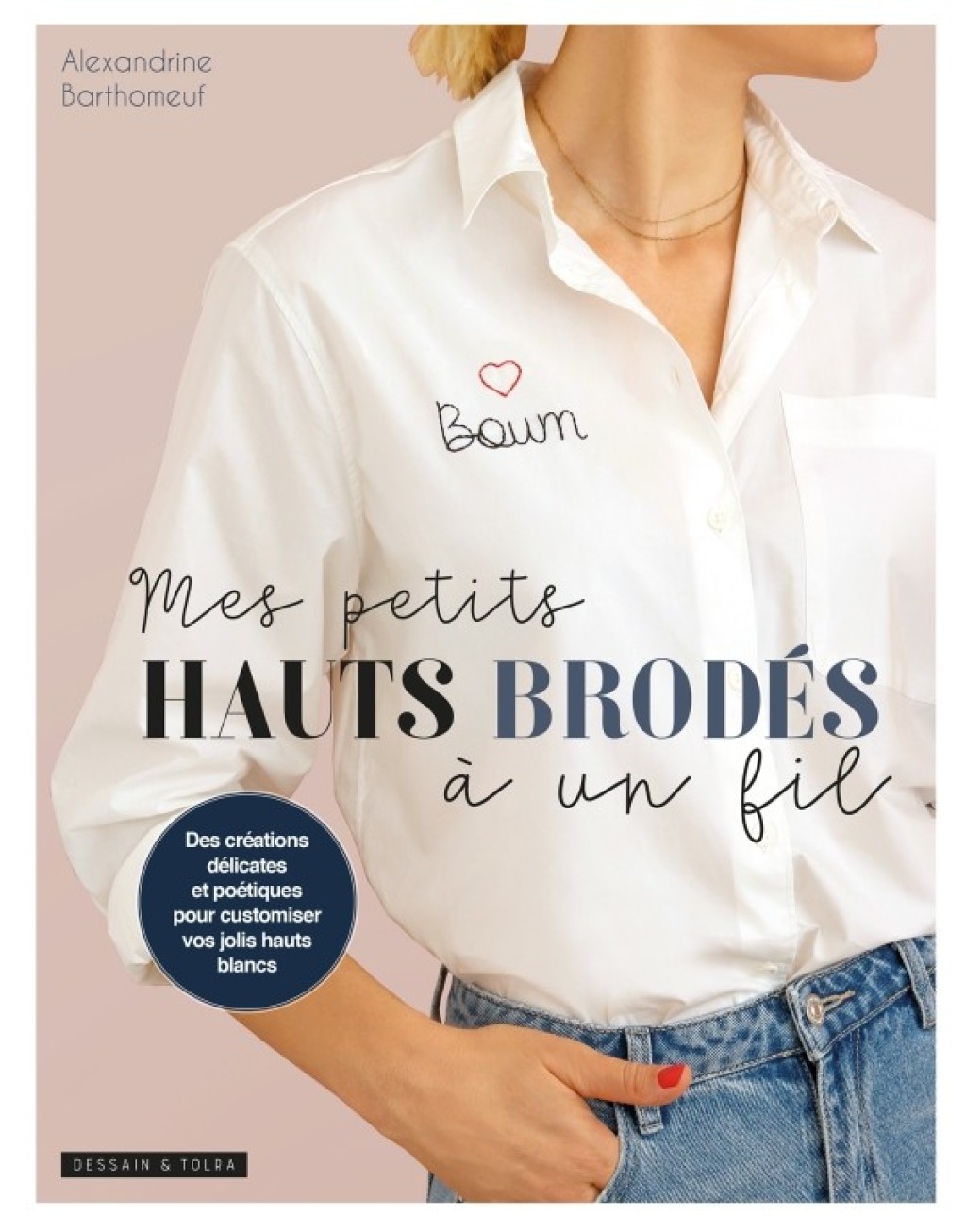 Broderie à un fil – Tee shirt blanc