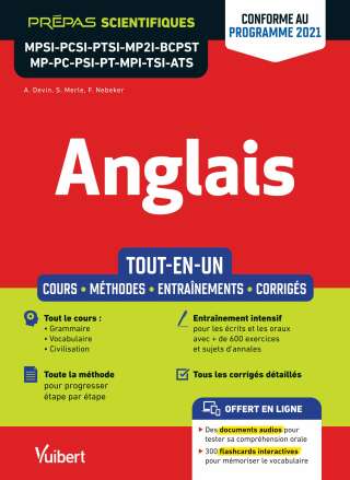 Cover image: Anglais : Conforme au nouveau programme 2021 - Prépas scientifiques 1st edition 9782311409345