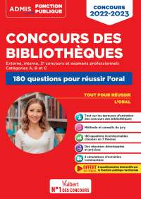 Cover image: Concours des bibliothèques - Catégories A, B et C - Concours 2022-2023 1st edition 9782311213263