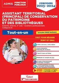 Cover image: Concours Assistant territorial et Assistant principal de conservation du patrimoine et des biblio... 5th edition 9782311214444