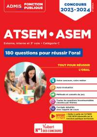 Cover image: Concours ATSEM et ASEM - Catégorie C - Réussir l'orale - Concours 2023-2024 5th edition 9782311214789