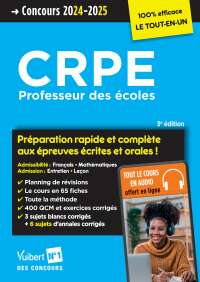 Cover image: CRPE 2024 - Préparation rapide et complète aux épreuves écrites et orales 3rd edition 9782311215601