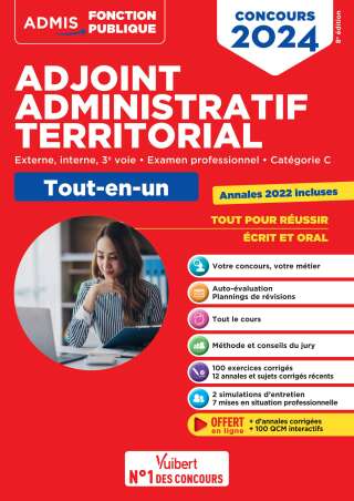 Cover image: Concours Adjoint administratif territorial - Catégorie C - Tout-en-un 8th edition 9782311216295