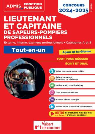 Cover image: Concours Lieutenant et Capitaine de sapeurs-pompiers professionnels - Catégories A et B - Tout-en-un 2nd edition 9782311218312
