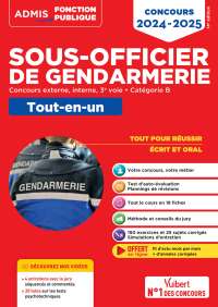 Cover image: Concours Sous-officier de gendarmerie - Catégorie B - Tout-en-un - Vidéos offertes : 4 entretiens... 14th edition 9782311217667