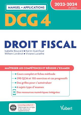 Cover image: DCG 4 - Droit fiscal : Manuel et Applications 2023-2024 3rd edition 9782311412284