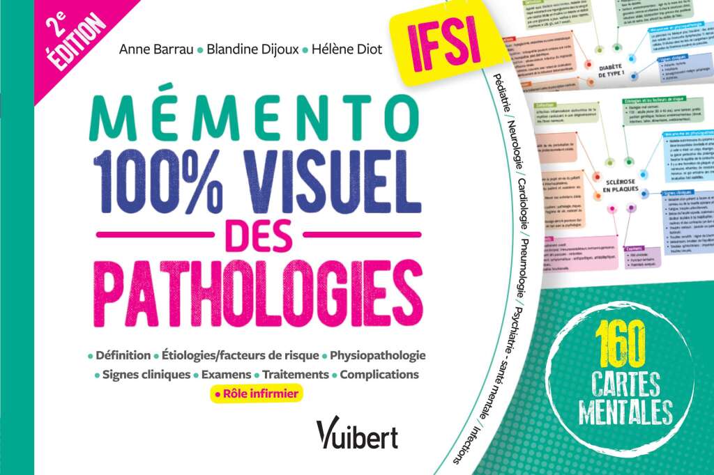 Mémento 100% visuel des pathologies IFSI 160 fiches colorées pour mémoriser facilement les pathologies au programme des études infirmières 2nd Edition