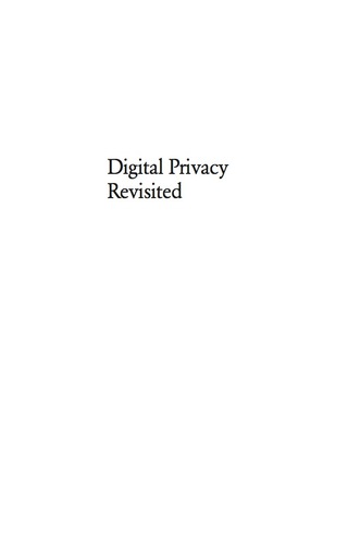 Cover image: Digital Privacy Revisited