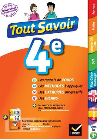Cover image: Tout savoir 4e Nouveau programme 9782218997808