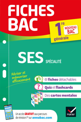 Cover image: Fiches bac - SES 1re générale (spécialité) 9782401052611