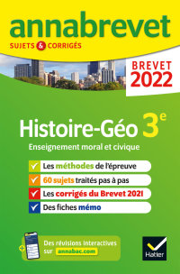 Cover image: Annales du brevet Annabrevet 2022 Histoire-géographie EMC 3e 9782401078086