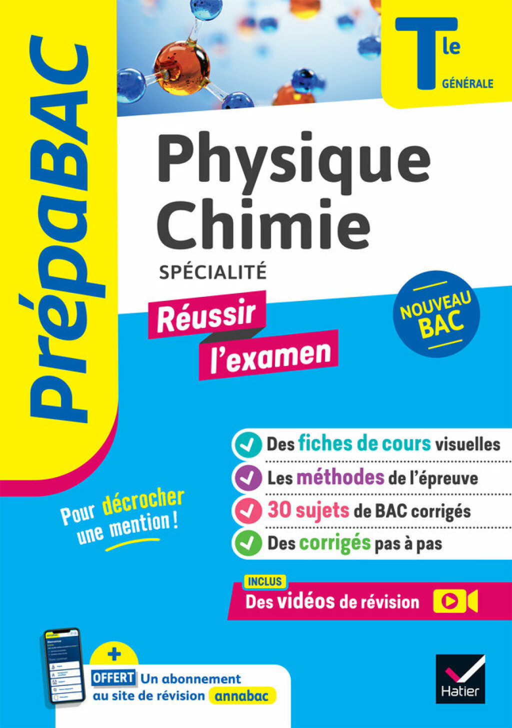 Prépabac Réussir l’examen – Physique-Chimie Tle générale (spécialité) – Bac 2026 fiches de révision, sujets de bac corrigés & vidéos
