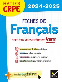 Cover image: Hatier CRPE -  Fiches de Français - Epreuve écrite 2024/2025 9782401098459