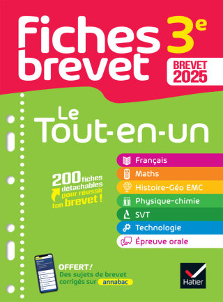Cover image: Fiches brevet - Le tout-en-un Brevet 2025 (toutes les matières) 9782401105829
