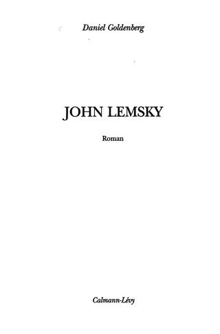 Cover image: John Lemsky 9782702133071