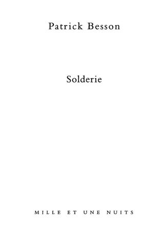 Cover image: Solderie 9782842058722
