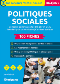 Cover image: Politiques sociales - 100 fiches - Catégories A, B et C - Édition 2024-2025 9782759054909