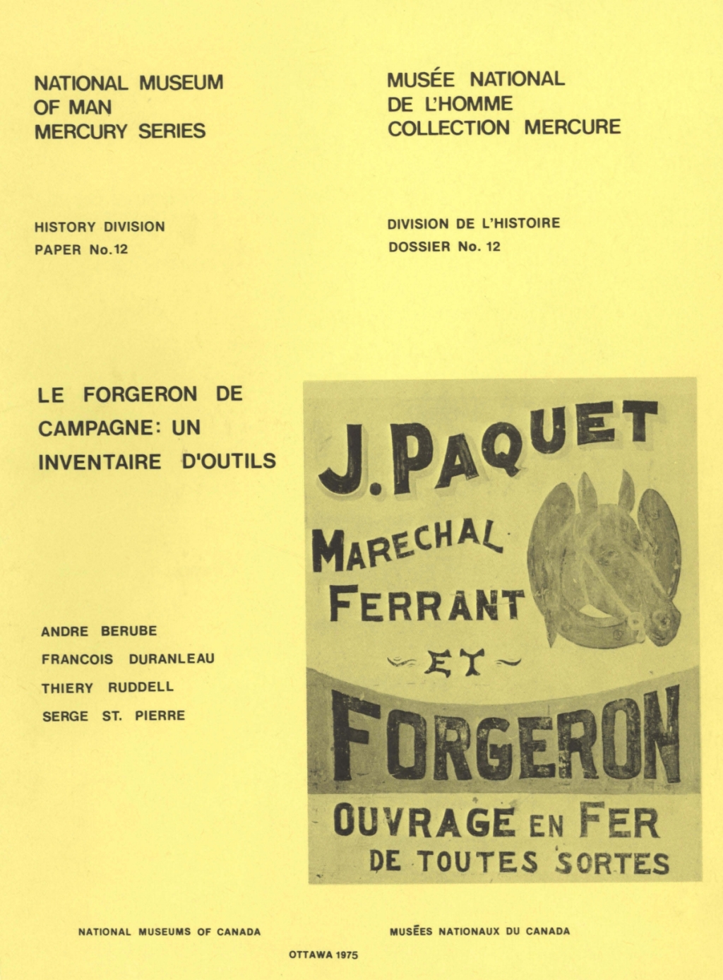 Forgeron de campagne Un inventaire d’outils