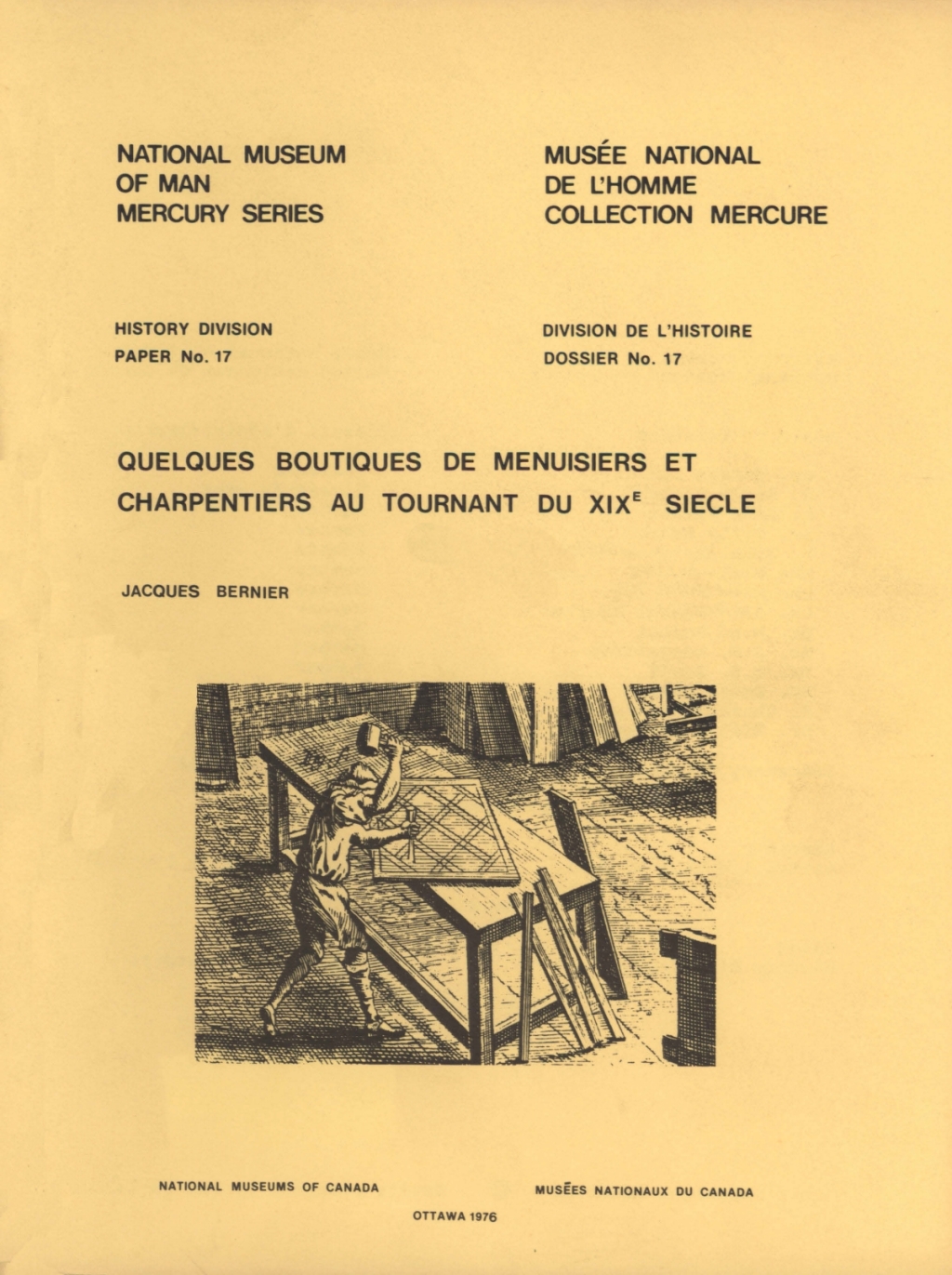 Quelques boutiques de menuisiers et charpentiers au tournant du XIXe siecle