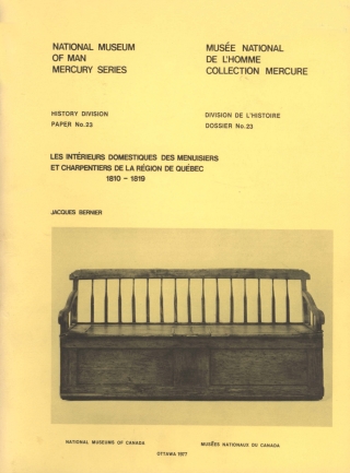 Cover image: Intérieurs domestiques des menuisiers et charpentiers de la région de Québec, 1810-1819 9782760325265