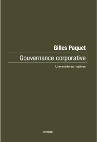 Imagen de portada: Gouvernance corporative 1st edition