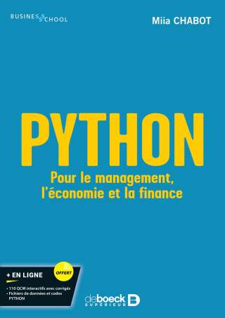 Cover image: Python : Pour le management l'économie et la finance 1st edition 9782807348394