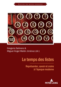 Imagen de portada: Le temps des listes 1st edition 9782807605367