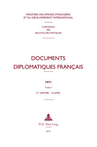 Titelbild: Documents diplomatiques français 1st edition 9782875742803