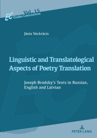 Imagen de portada: Linguistic and Translatological Aspects of Poetry Translation 1st edition 9782807611764