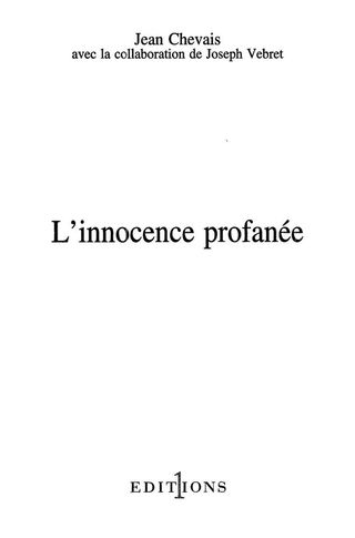 Cover image: L'Innocence profanée 9782846121095