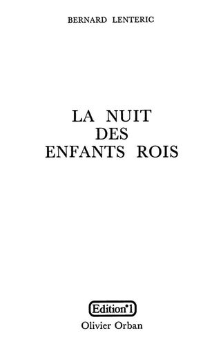 Cover image: La Nuit des enfants rois 9782863914526