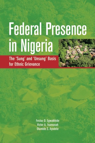 Cover image: Federal Presence in Nigeria 1st edition 9782869782594