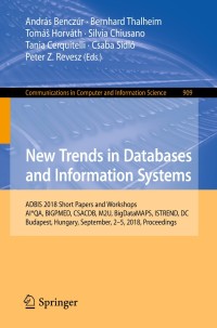 Imagen de portada: New Trends in Databases and Information Systems 9783030000622
