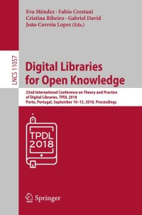 Cover image: Digital Libraries for Open Knowledge 9783030000653