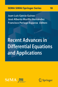 Titelbild: Recent Advances in Differential Equations and Applications 9783030003401